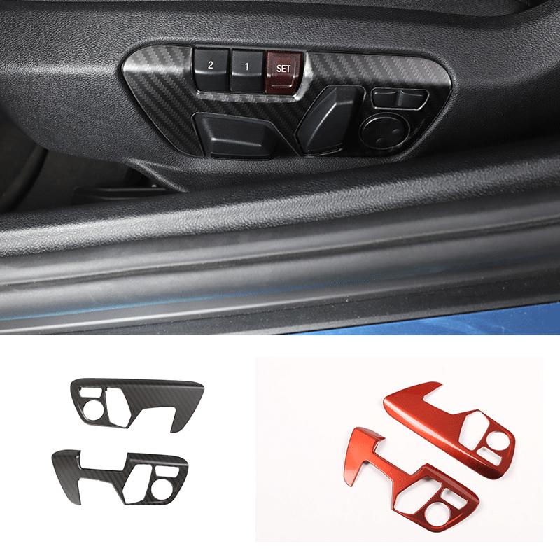 Кнопка регулировки автомобильного сиденья из нержавеющей стали, накладка на панель, подходит для Toyota GR Supra A90 2018-автомобильный интерьер