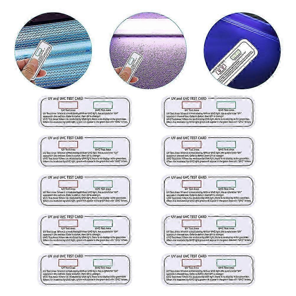 10Pcs Indoor UVC Testing Cards Daily Use UV Light Test Cards Disinfection Cabinet Test Cards