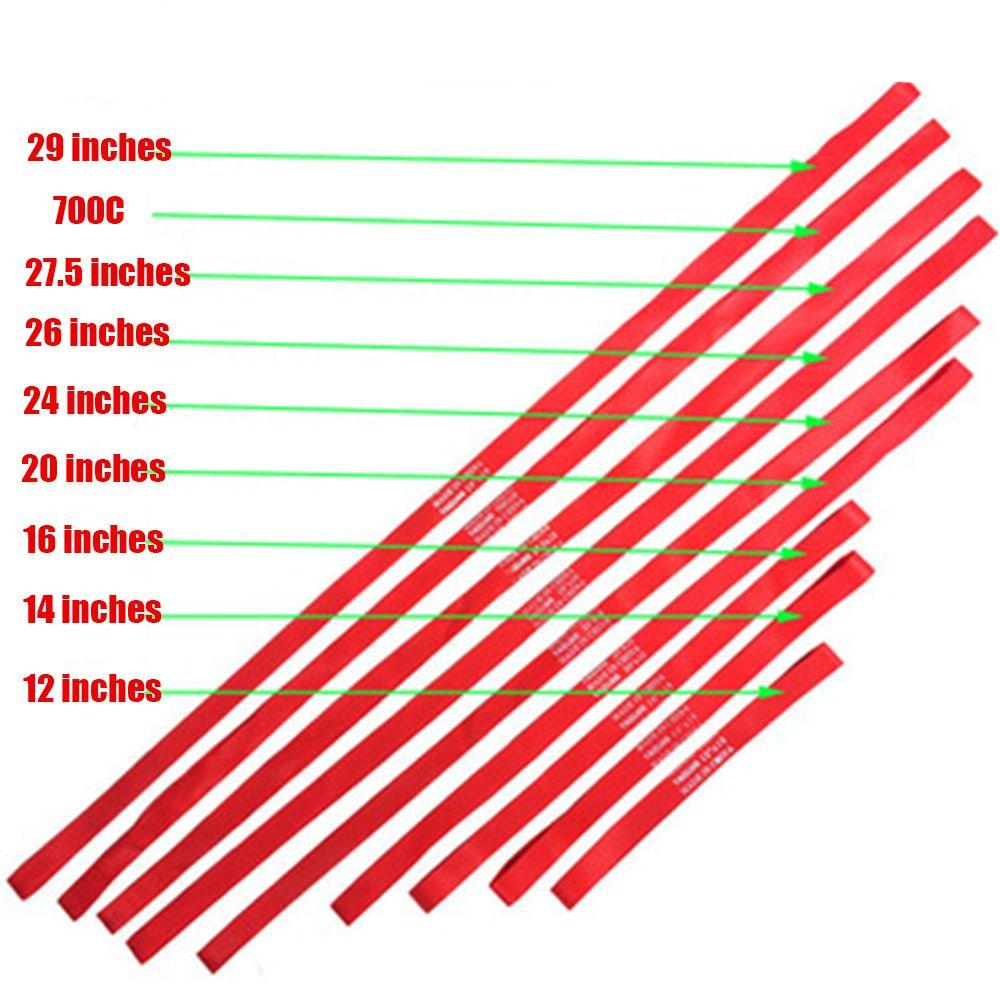 2Pcs Durable Red Top Anti Puncture Tape Bike Inner Tube Pad Bicycle Tire Liner