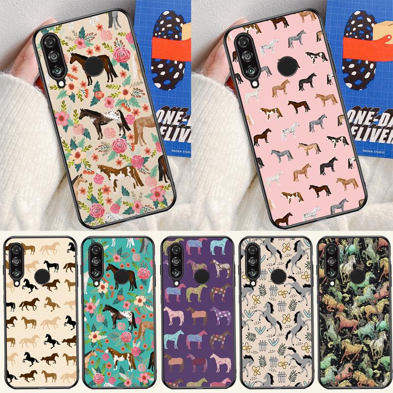 Коллаж с узором лошадей для Huawei Nova Y91 Y90 Y60 Y70 Y72 Y61 9 10 SE 12i 12s 11i 5T P60 Pro P20 P30 P40 Lite Чехол