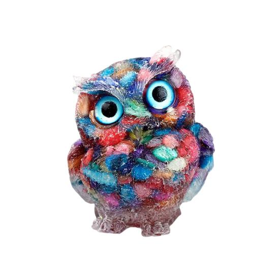 Modern Owl Figurine Fine Workmanship Waterproof Decorative