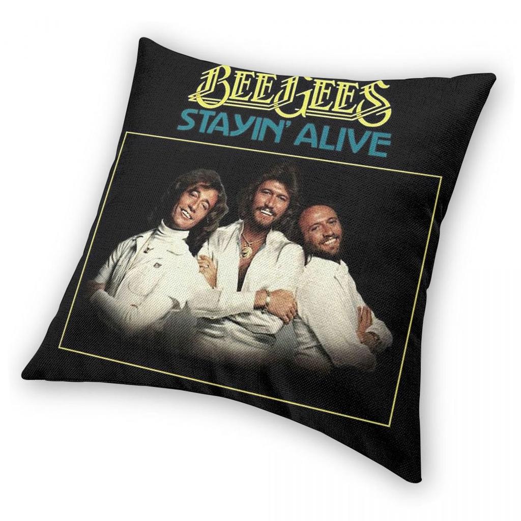 Bee Gees Stayin' Alive Наволочка Полиэстер Лен Бархат Рисунок Молния Декоративная Наволочка для Подушки Дивана