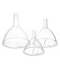 Набор из 3 прозрачных пластиковых воронок.