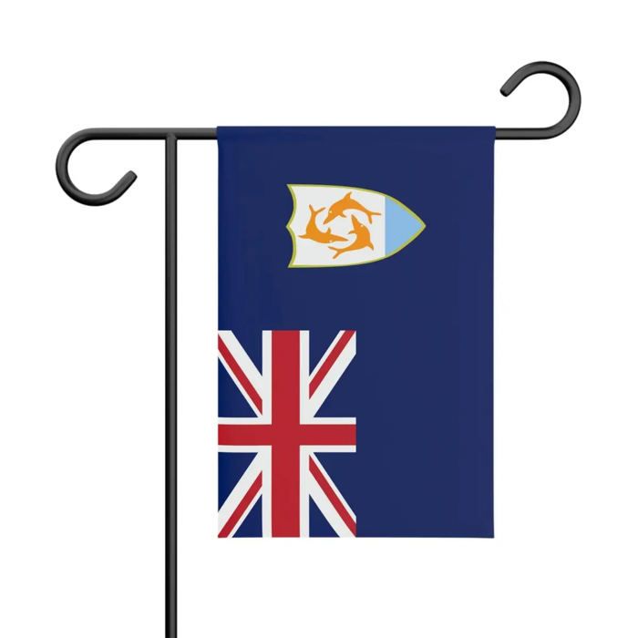 Drapeau Jardin Anguilla – 32 x 47.5 cm – Polyester Résistant – Format Vertical – Extérieur – Pixelforma