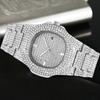 Hiphop Super Cool Hiphop Diamond Watch Rap Men's Quartz Strap Calendar Full Star Steel Strap Full Diamond Watch