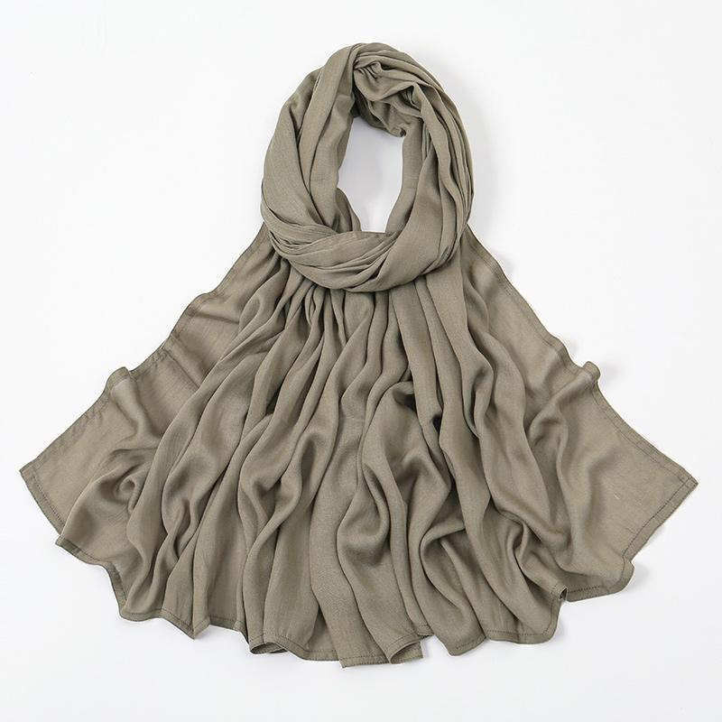 Новые вискозные хлопковые хиджабы Шарф-накидка Женский мусульманский хиджаб Шарф Более широкая повязка на голову Многоцветный модальный платок на голову Большого размера Тюрбан