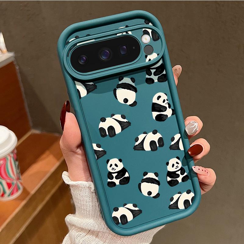 Милый Чехол с Принтом Панды для Google Pixel 10 Pro XL 9 8 7 Pro Ударопрочный Бампер Мягкая Силиконовая Задняя Крышка Телефона для Google 9A 8A 7A