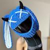 Motorcycle Helmet Cover Helmet Decoration Full Rabbit Plush Motocross Full Face Off Road Helmet Decoration Styling