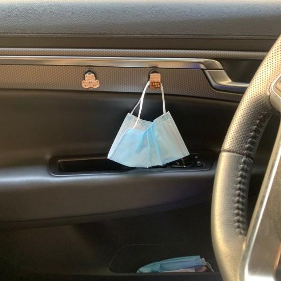 Прекрасный автомобильный органайзер для салона, противоскользящий съемный декоративный крючок