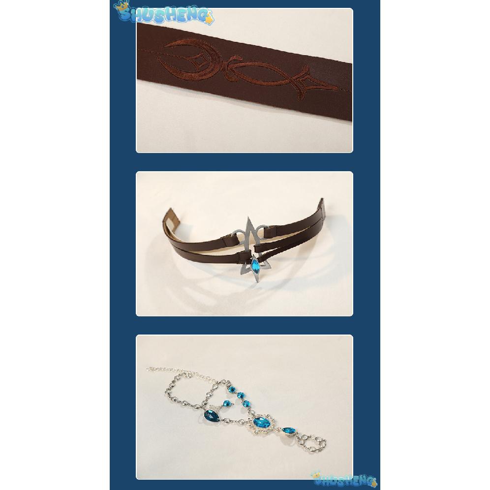 Игра Ню:Карнавальный костюм Эдмонда Косплей Вышивка на шее Белое платье в греческом стиле Наряд для ролевых игр для женщин или мужчин