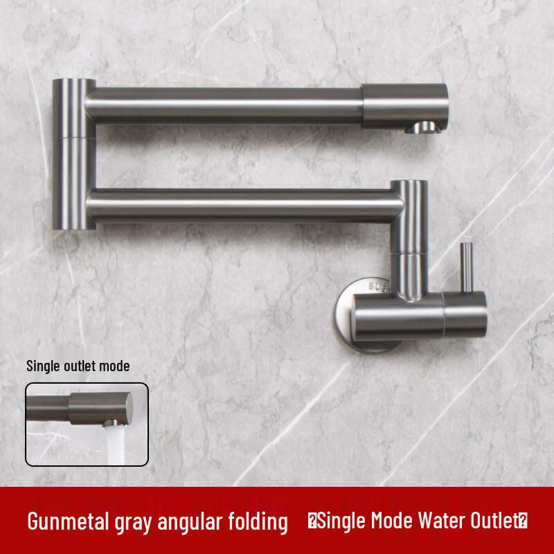 Handun Dual Control Wall-Mounted Foldable Kitchen Faucet