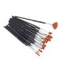 12pcs Pack Paint Brush Kit Set Round Point Tip Nylon Hair Artist Acrylic Aquarelle Watercolor Oil Painting