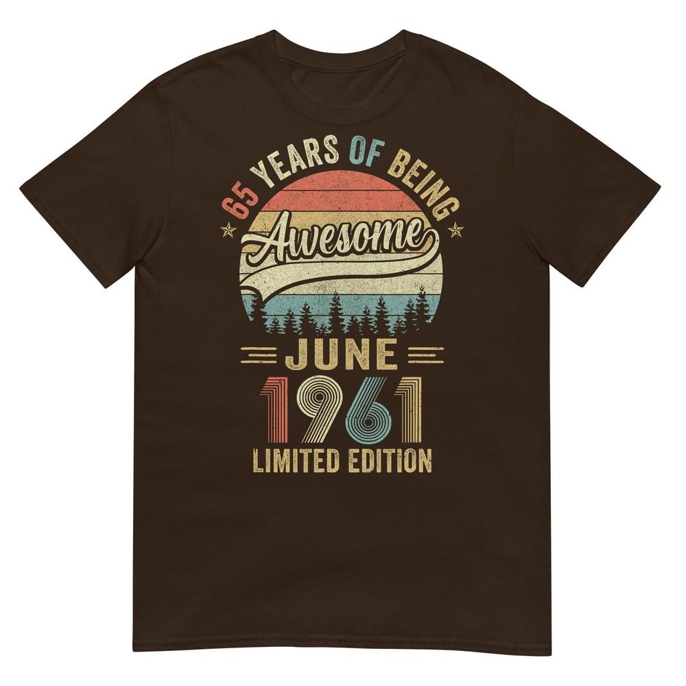 Vintage June 1961 65 Years Old 65th Birthday Unisex Unisex Tshirt