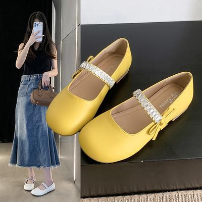 Нежные туфли на плоской подошве, одинарные туфли, женские новые летние туфли Мэри Джейн с юбками, мягкая подошва, обувь для беременных