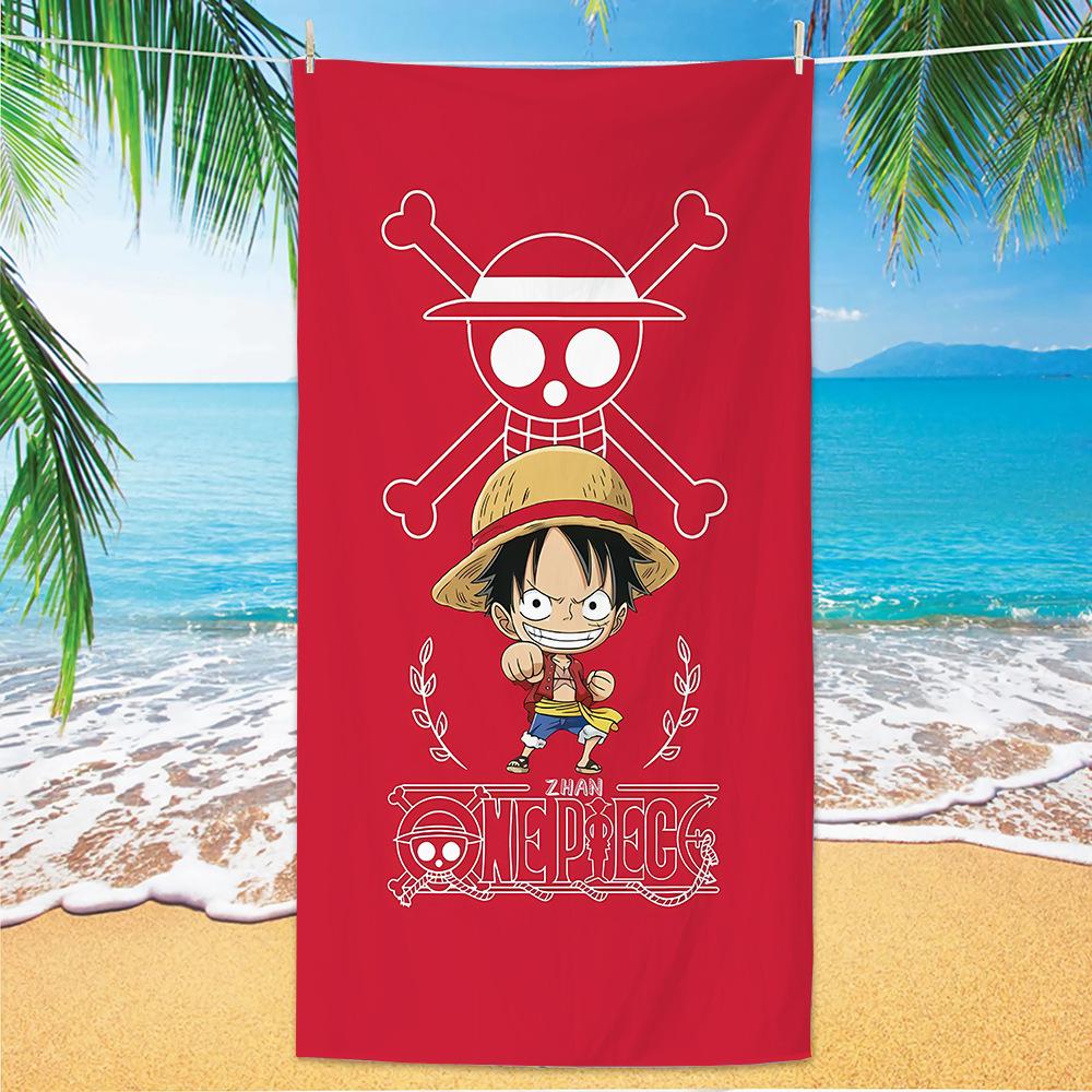 Popular Beach Towel Cartoon Animation Nautical King Bath Towel Microfiber Quick-Drying Towel