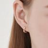 Серьги-кольца с крестом и лентой 14K GF One-Touch C24EGF198