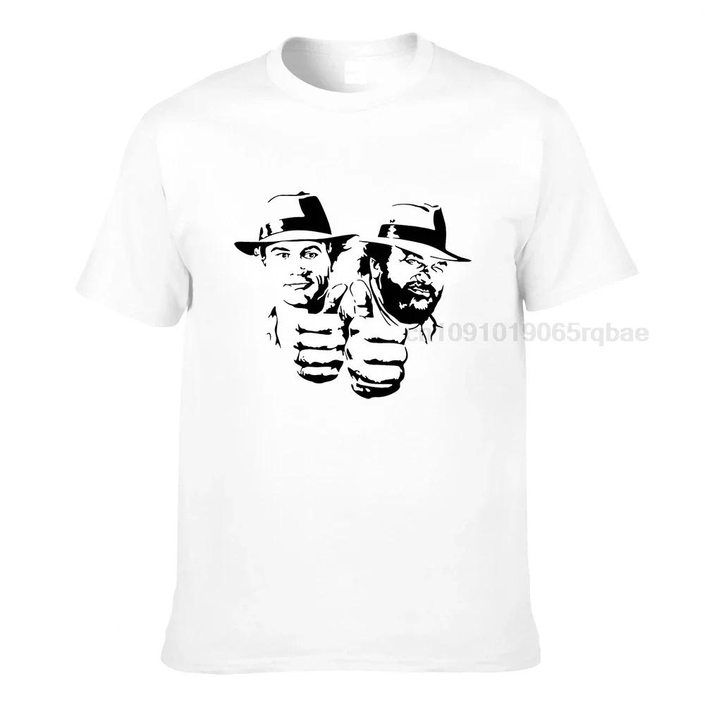 Bud Spencer Terence Hill Unisex T Shirt 100 Cotton Short Sleeve Tee Shirt Fighter Crewneck Tshirt Tops Plus Size Gamer Streetwear