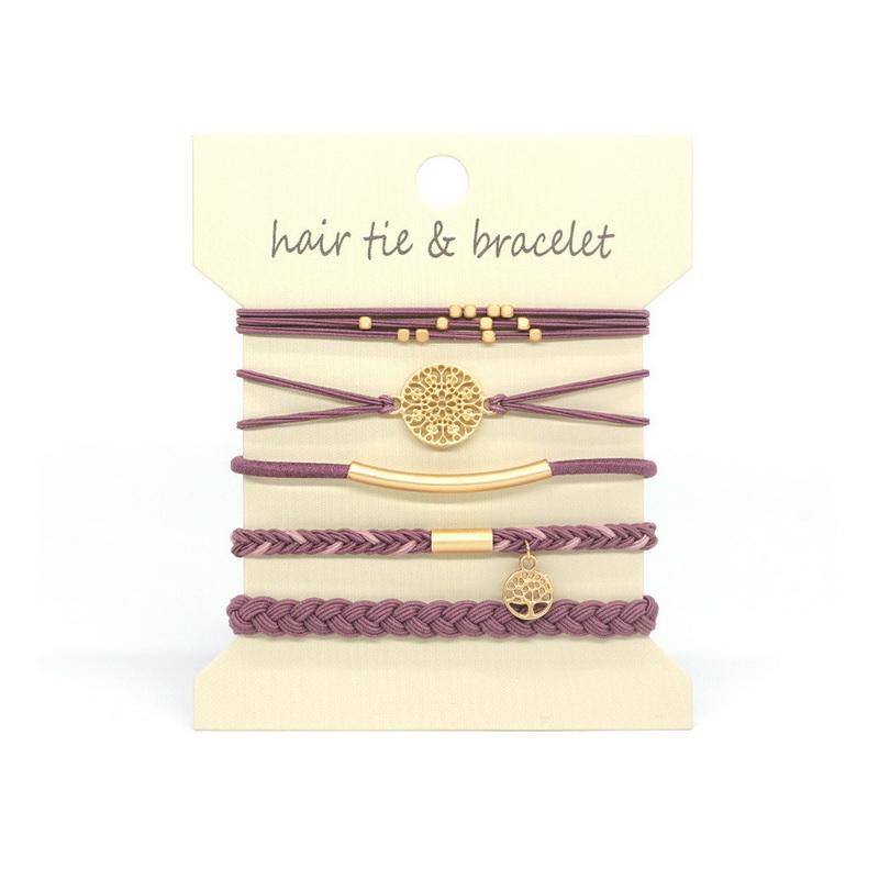 12 шт. Бохо браслет резинки для волос для женщин эластичные резинки для волос для девочек черный браслет веревка для волос держатель для хвостика повязки для волос