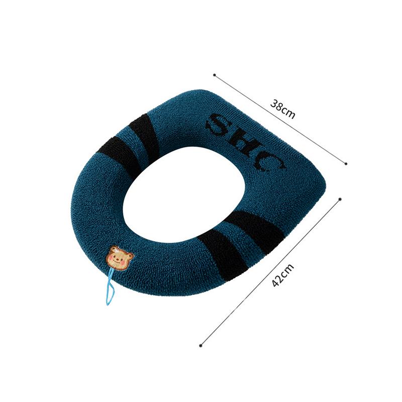 1Pcs Bathroom Toilet Seat Cover Soft Warmer Washable Mat Pad Cushion Comfortable Hygiene Protector for Home Hotel Commercial Use