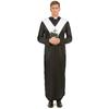 Black and White Priest Costume Church Man Disguise One Size