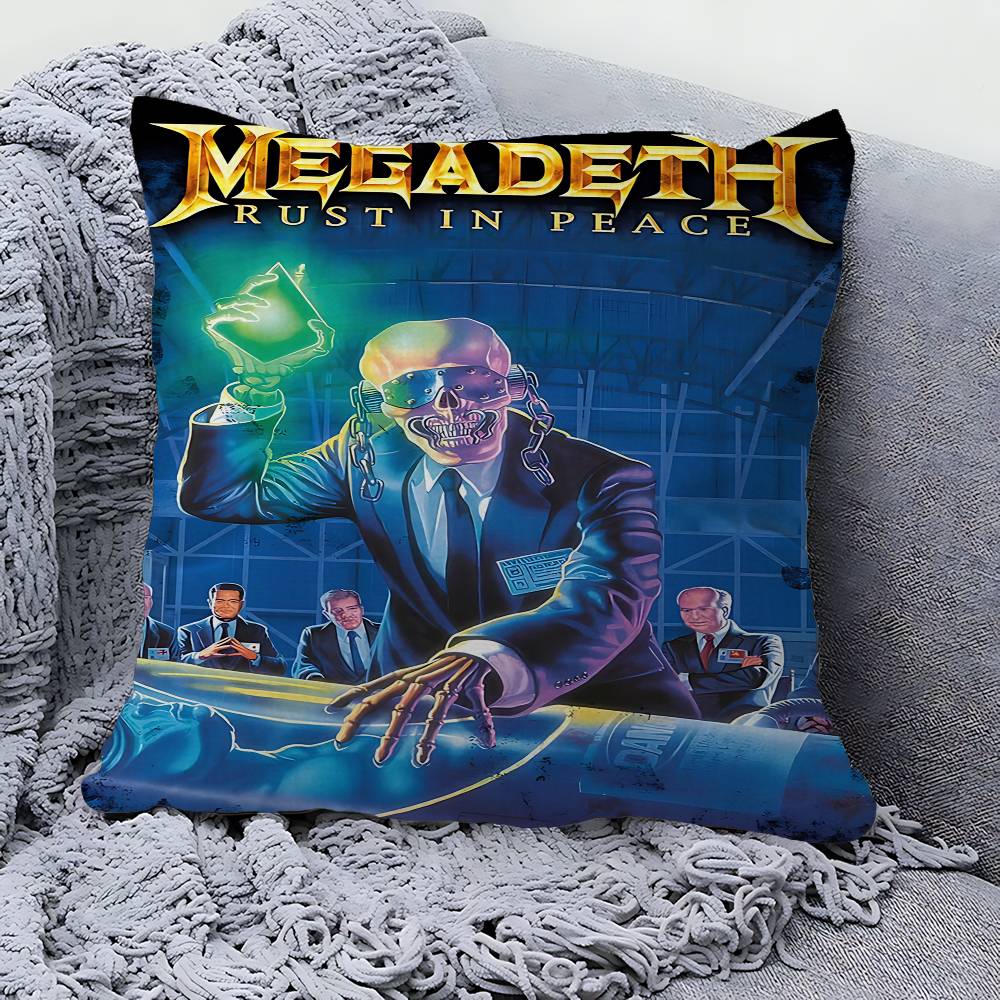 Band M-Megadeth Pillow Gift Home Office Decoration Pillow Bedroom Sofa Car Cushion CoverPillow Case
