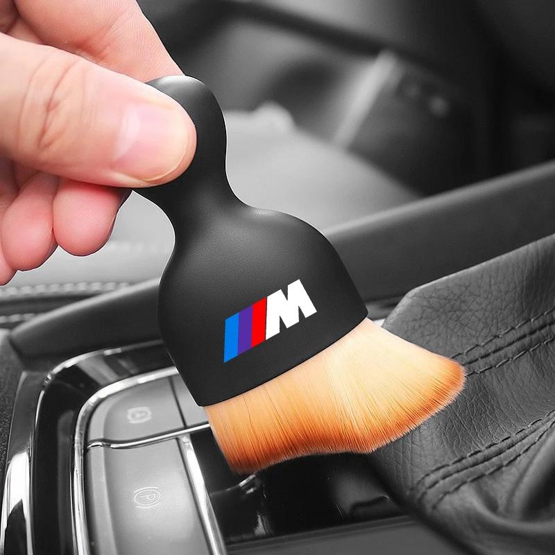 Car Badge Dust Brush Interior Detail Gap Air Vent Cleaning Soft Brush For BMW M Power Performance F10 F31 E36 E39 E87 E90 X3 X5