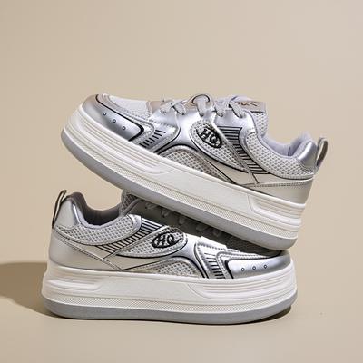 Вулканизированная обувь для женщин, новые повседневные кроссовки 2024 года, модные плоские кроссовки со шнуровкой для ходьбы на открытом воздухе, Zapatillas Mujer