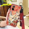 Shockproof Fashion Phone Case For Realme C67 4G Anti-knock Wristband Lanyard Waterproof Dirt-resistant Phone Holder Ring