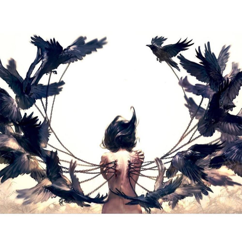 Полная квадратная/круглая алмазная живопись Горный пейзаж Горный хрусталь 5D Алмазная вышивка Тигр Олень Животное Мозаика Настенное искусство