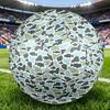 1pc Fish Camouflage Soccer Ball Size 5 Football Machine Sewn Indoor/Outdoor Universal Football Q16