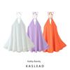 Kaslead New Women Clothes Western Style Fashion Simple Loose Three Colors Hanging Neck Backless Short Dress