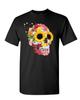 Sunflowers Sugar Skull T-Shirt Day of the Dead Calavera Mexico Mens Tee Shirt