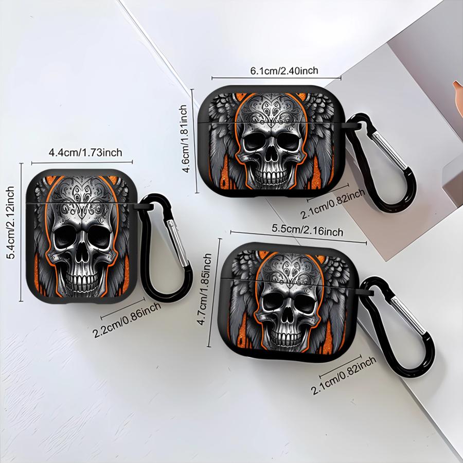 Чехол для Airpods 4 Pro2 2 Pro3 Pro 1 3 Чехлы для наушников Обложка Череп Цветок Крутой