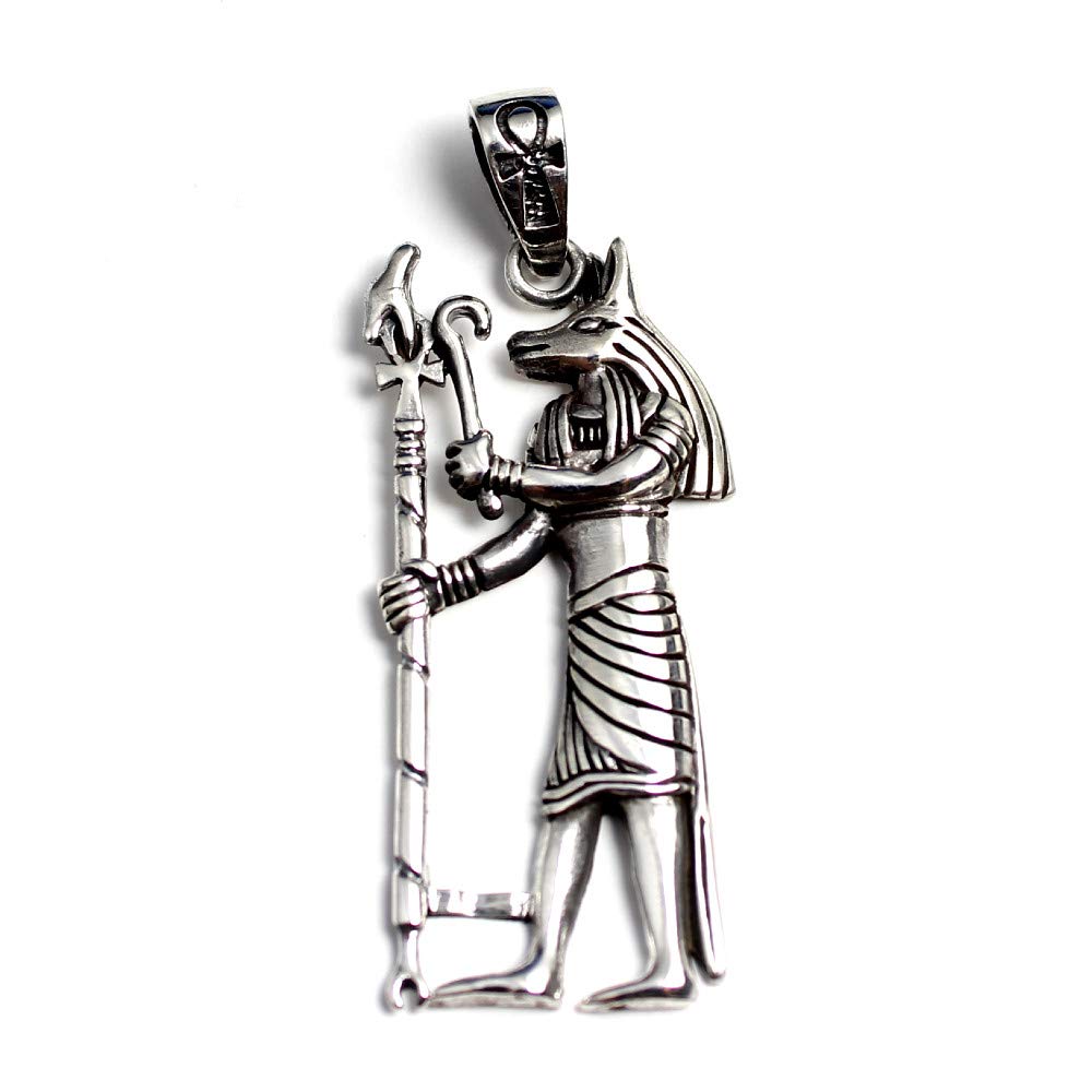 Egyptian Anubis Jackal Silver 925 Pendant Top