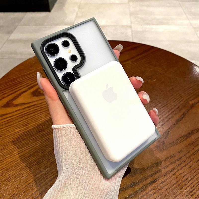 Suitable for Samsung S25ultra Mobile Phone Case Phantom Matte Skin Feel Magnetic Absorption S24 23 Anti Fall Case High End Anti Fingerprint