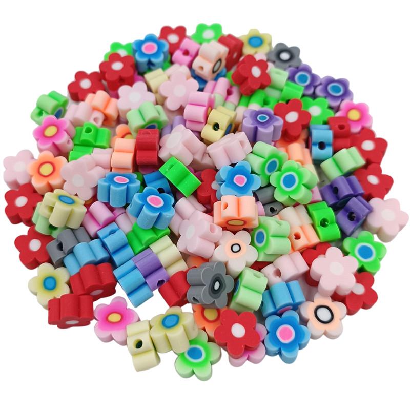 Креативные разноцветные ювелирные изделия Мягкие керамические бусины Свободные бусины Многоцветные DIY Симпатичные подвески ручной работы Для ювелирных аксессуаров Гриб 20 шт.