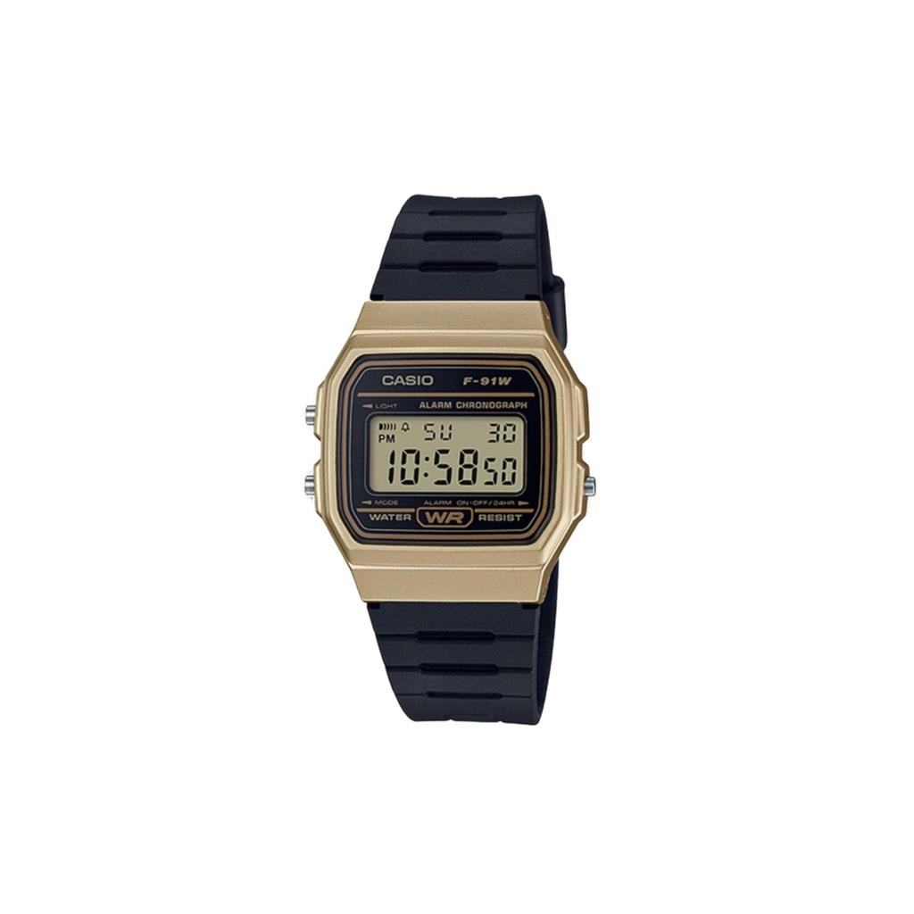 Casio Часы из Коллекции на Кварцевом Механизме с Нейлоновым Ремешком Мужские Часы Черный Циферблат F-91WM-9A(Watch5--)