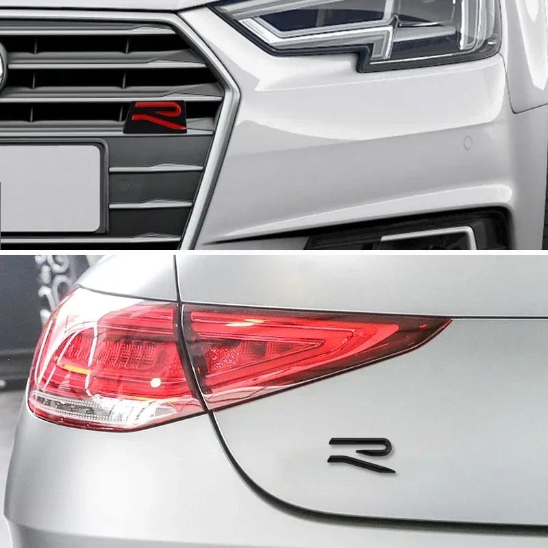 Metal for Volkswagen VW Golf 8 R LINE Beetle Passat Tiguan Jetta Car Front Grille Emblem Stickers Rear Trunk Side Badge Decals zd1
