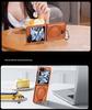 Luxury Leather Phone Case For Samsung Galaxy Z Flip 7 6 5 4 3 5G Magnetic Cover Ring Metal Bracket Shockproof Kickstand Cover