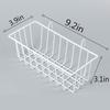Wall Grid Panel Basket Display Shelf Storage Rack 9.2"x3.9"x3.1" Pack of 2 (White)