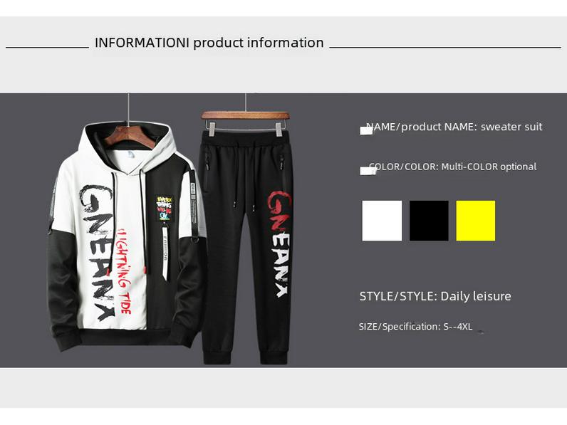 Модный осенний костюм-свитер с графическим принтом для мальчиков-подростков