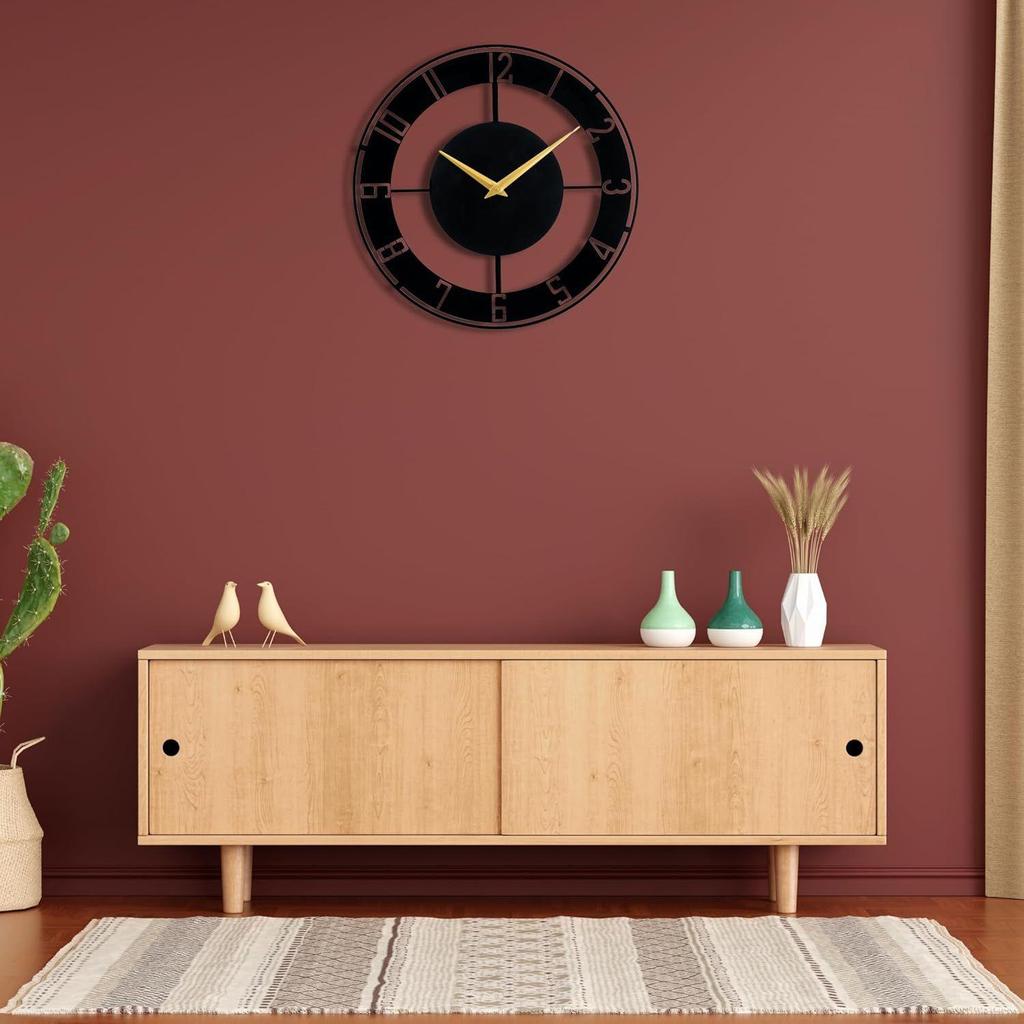 Настенные часы для дома, офиса, гостиной, спальни, детской комнаты и кухни (40 X 40 См) | Большой размер Стильный Новейший Домашний Декор | (Включенная батарея)