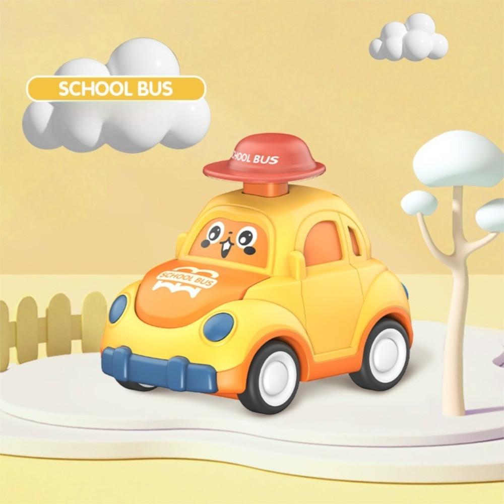 Plastic Mini Press Go Vehicles Mini Size Inertia Pull Back Cars Crawling Toys Early Education