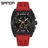 SANDA 6321 Outdoor Sports Watch Men's Electronic Quartz Dual Movement 5ATM Waterproof, Luminous, Seismic, and Drop resistant