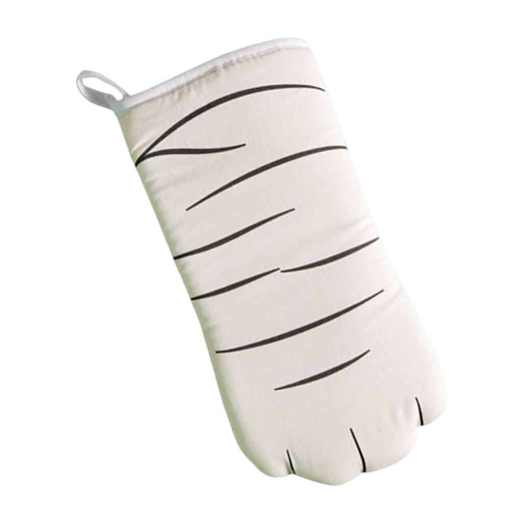 with Lanyard Microwave Oven Gloves Cat Shaped Thickened Comfortable Breathable Kitchen Supplies for Household Pastry Grilling