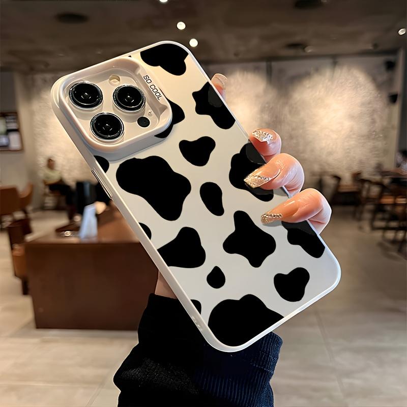 Один чехол для телефона с узором «коровья шкура» подходит для iPhone 17 16 15 14 13 12 11 Pro/ Max/Plus, противоударный и защищающий от падений
