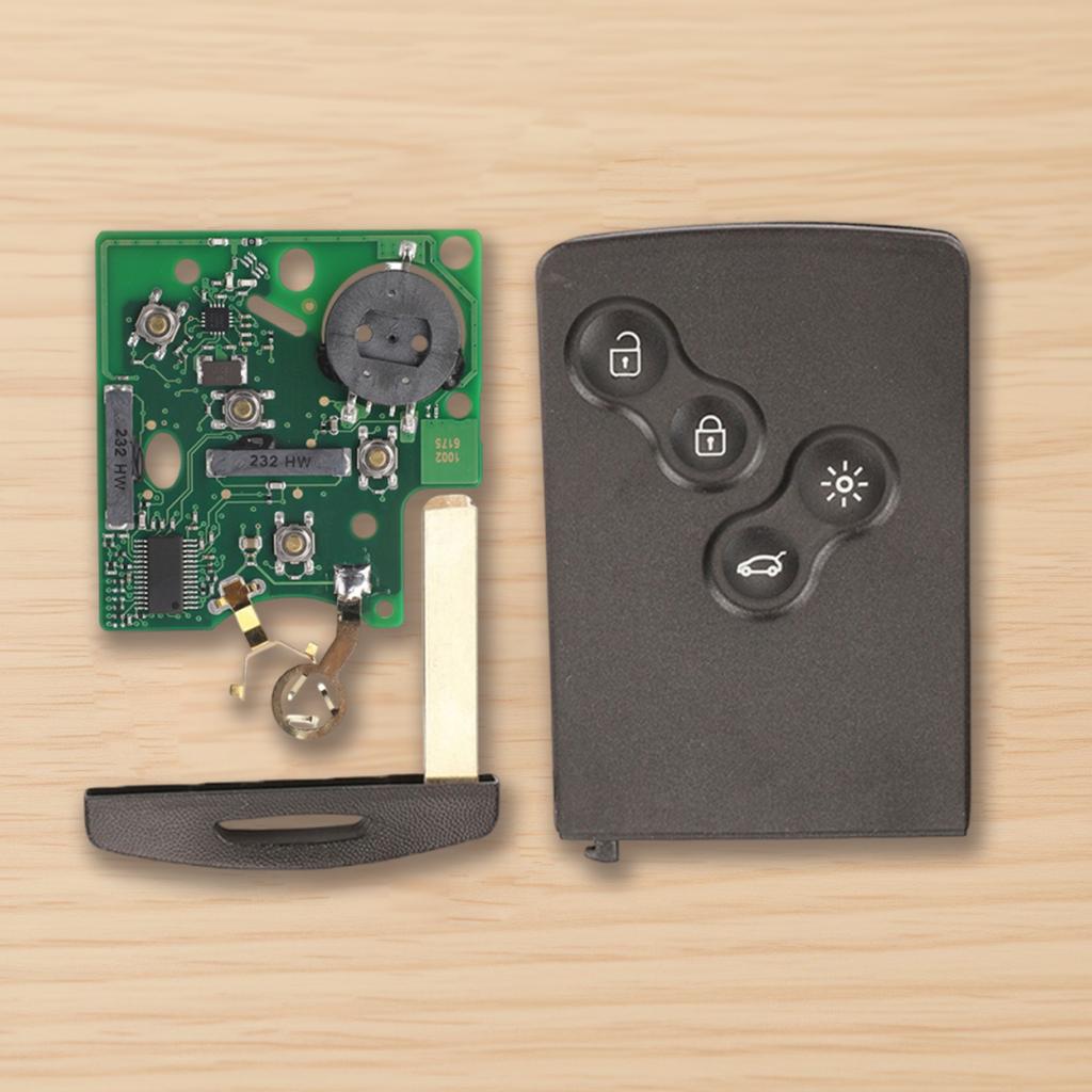 433MHz ID46-PCF7952A Chip Smart Remote Car Key Card Fob for Renault Megane 2 3 Scenic Clio Logan Car Remote Key Card 4 Button