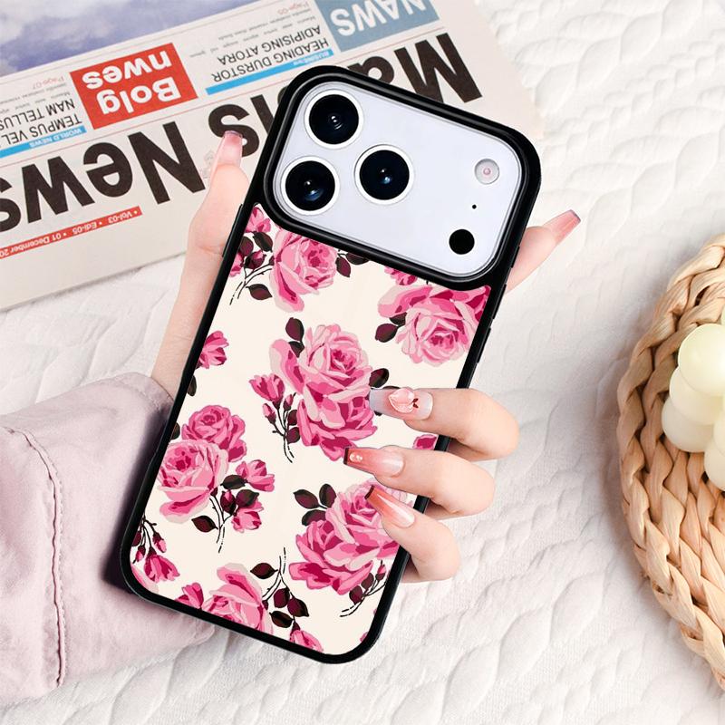 Чехол для телефона с цветочным узором Для IPhone 17 16e 15 14 13 12 11 Pro Max Air Mini Мягкая Защитная Крышка