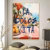 1pc La Dolce Vita Lemon Prints Poster Poster Art Print Bar Living Room Furniture Decor