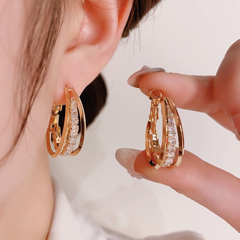 WICKM стильные серьги черного бриллианта женские Популярность Совместимы с металлической аллергией кольцо серьги-подвески золото 18 карат игла из серебра S925 остаются на качающихся